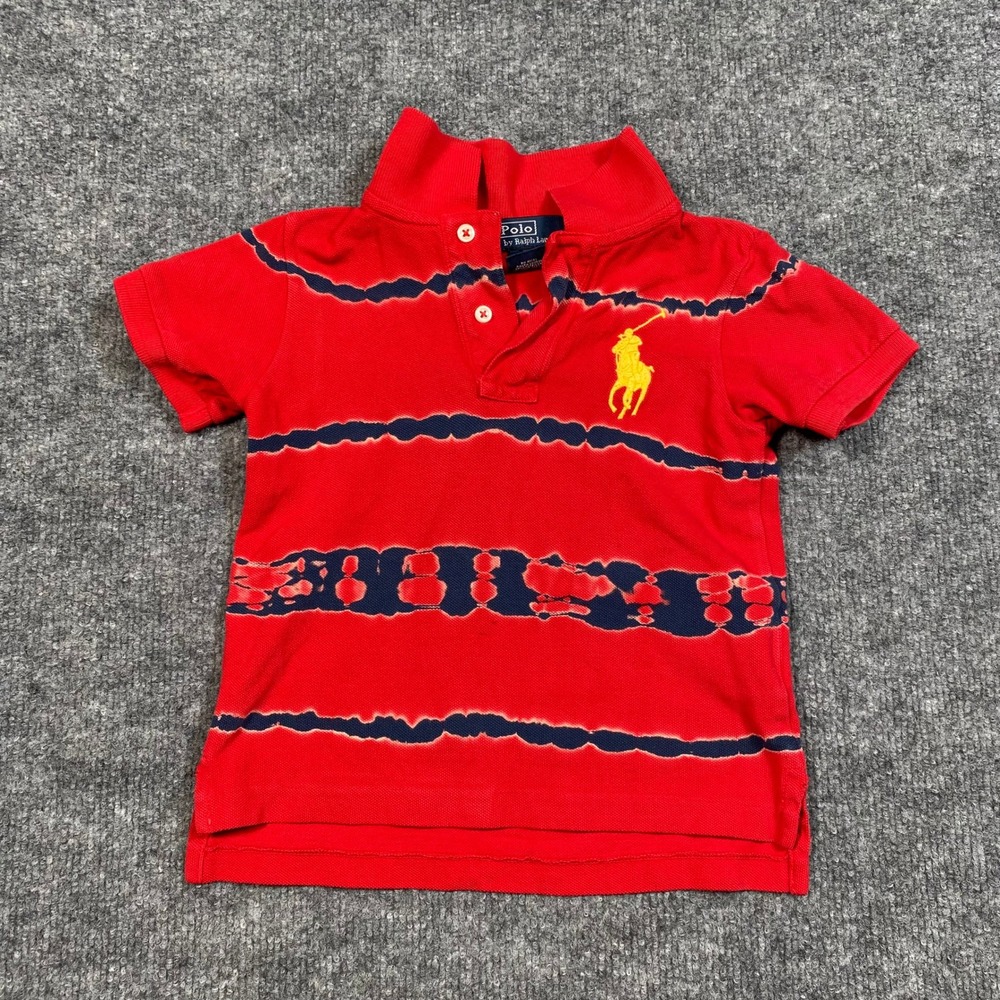 Polo Ralph Lauren Kids Red Tie Dye Big Pony Polo Shirt 18M